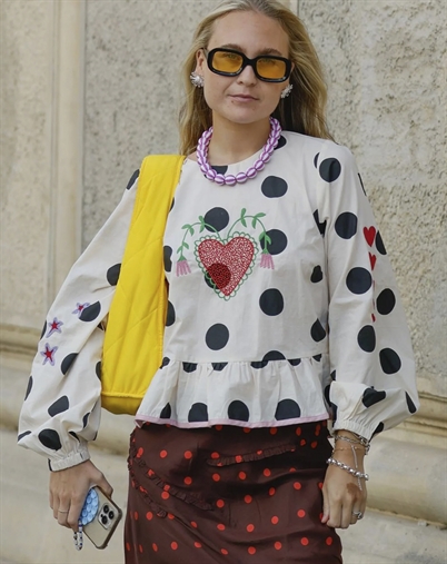 Sissel Edelbo - Diana Bluse - Black Dot4
